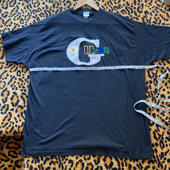 Vintage 90s Guess mens oversized Big G patchwork spell out embroidered logo L - Picture 6 of 9